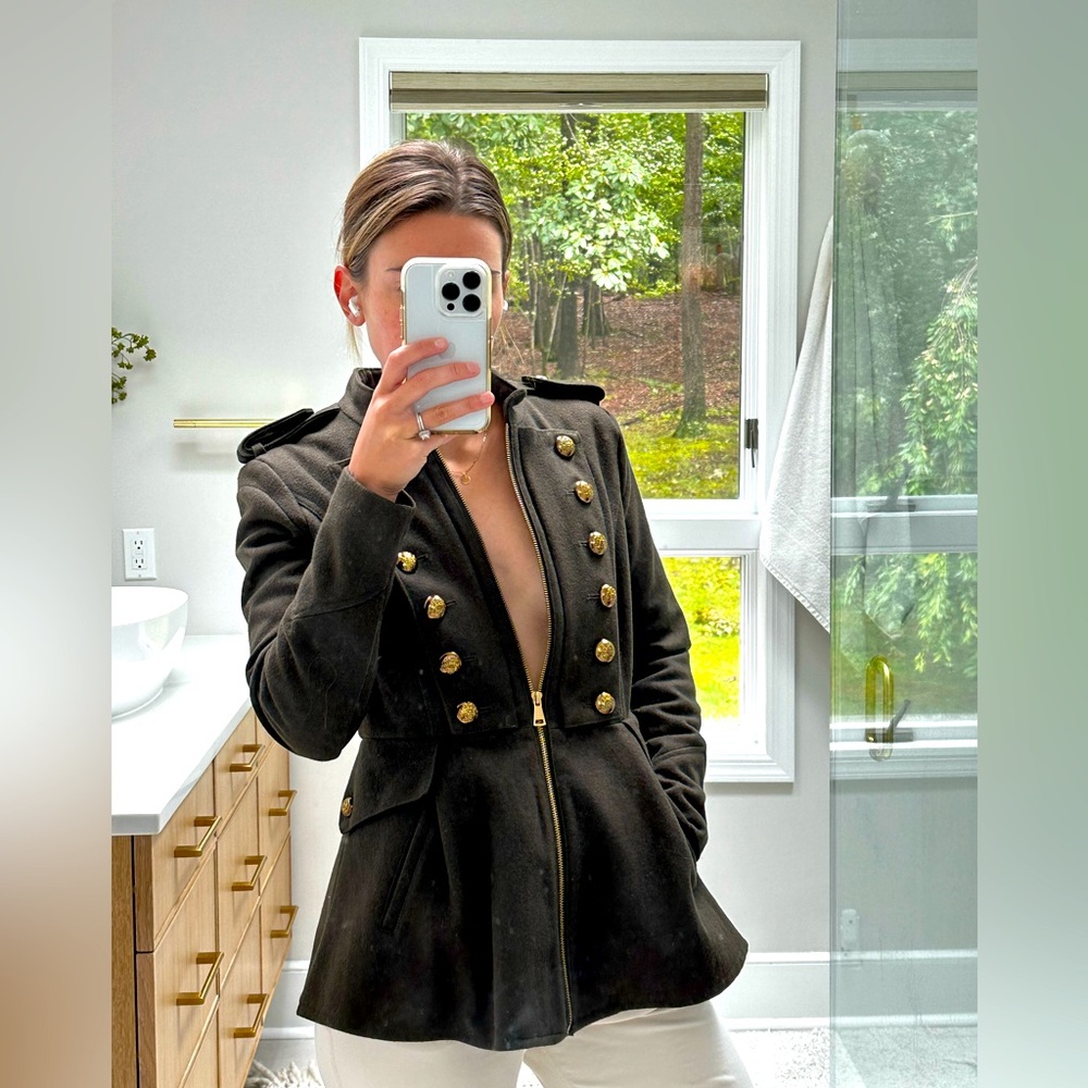 AQUA Military Wool Coat